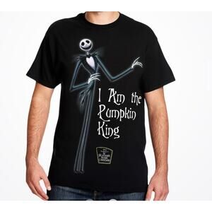 Disney Nightmare Before Christmas -The Pumpkin King Men's T-Shirt Black Medium